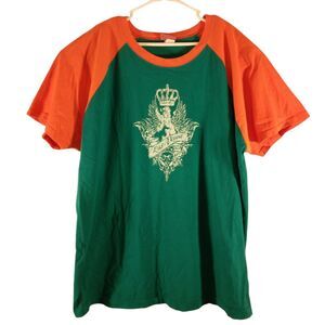 Reebok vintage tshirt mens 3XL XXL green orange made in USA Las Vegas graphic